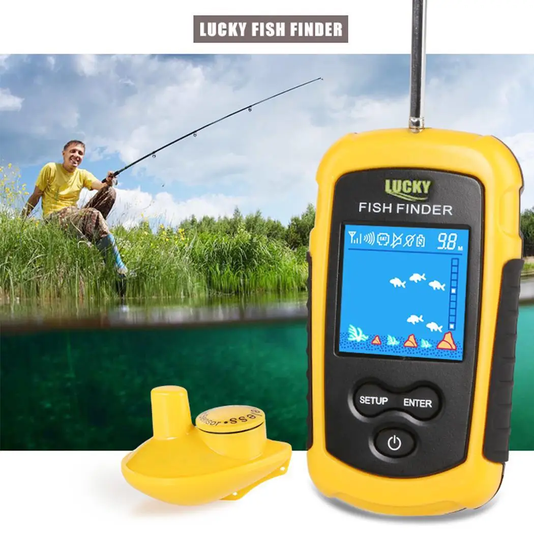 

Assisted Fishing Wireless Sonar Colorful Screen 90 degrees Fish 0.7-40 meters Outdoor Finder Fishing Supplies
