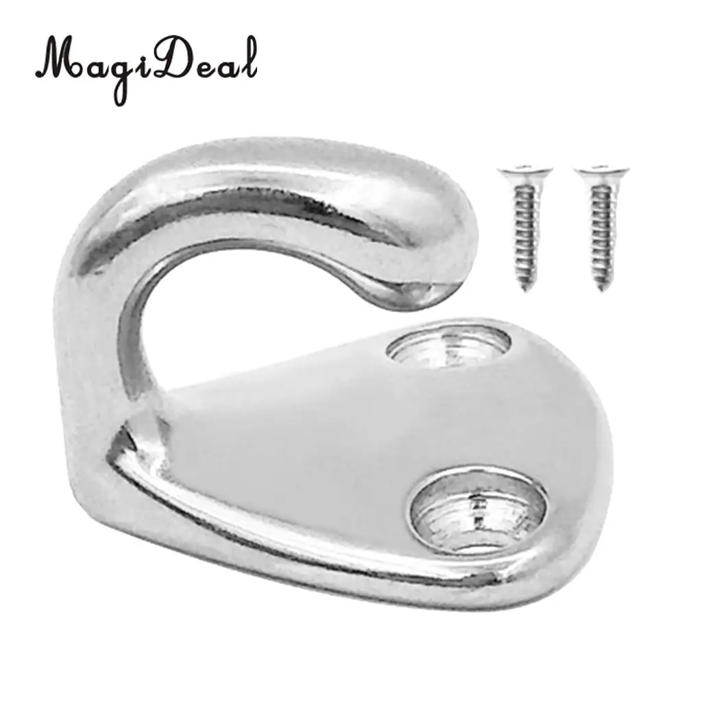 316 Marine Grade Stainless Steel Boat Hook Coat Hat Hook Wall Mount 12pcs