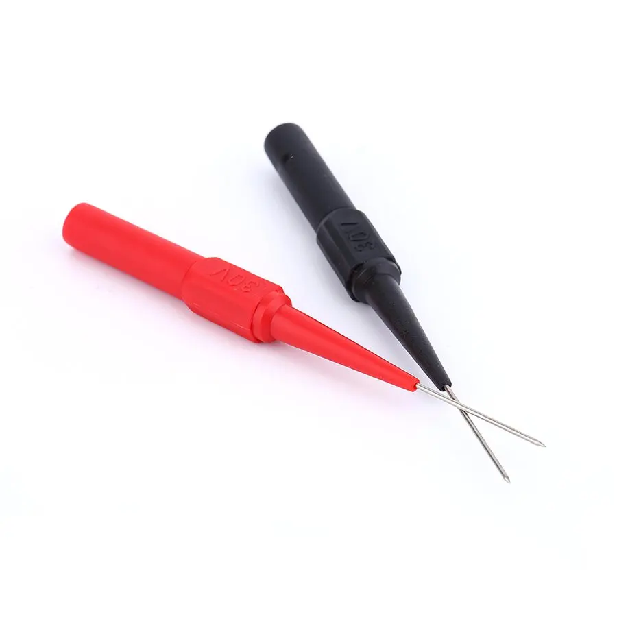 2Pcs/Set Insulation Piercing Needle Non-destructive Test Probes Tool Red Black 