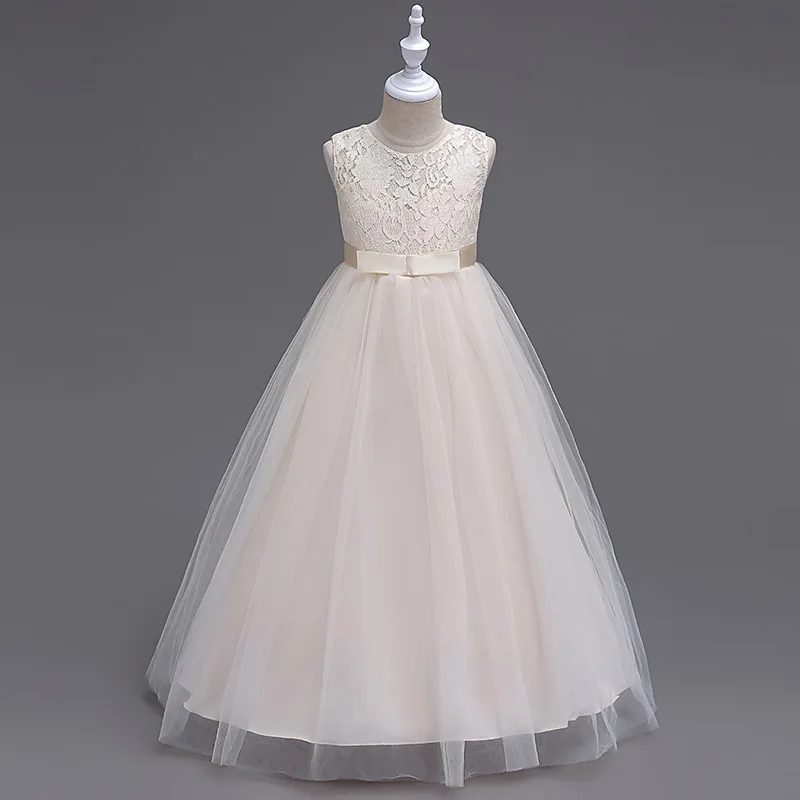 

Holapinna Teenager Girls Dress Ankle-Length Formal Pageant Party Clothing Flower Girls Bridesmaid Costume Dress Wedding 4-14Y