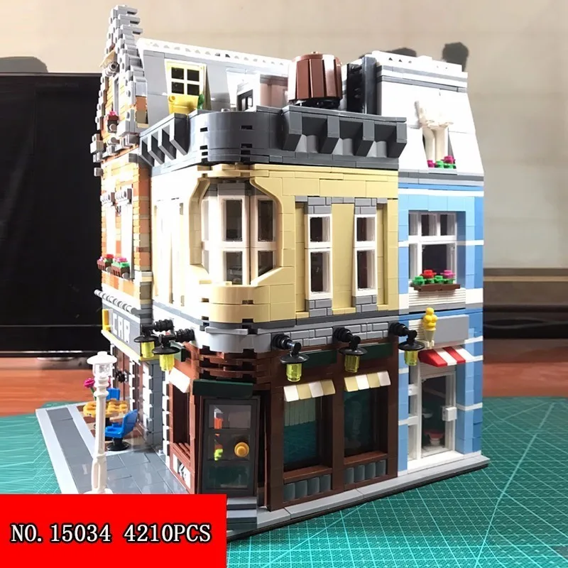 

New 15034 Originality MOC Streetscape Series Assembling Spelling Insert Plastic Building Blocks Alpinia Small Toys 4210pcs