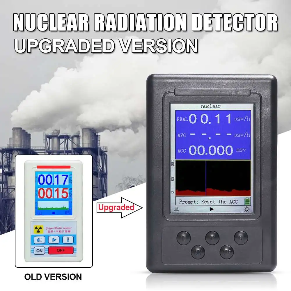 

Upgraded Geiger Counter Nuclear Radiation Detector Personal Dosimeter Marble Detector Nuclear Radiation Tester Display Screen