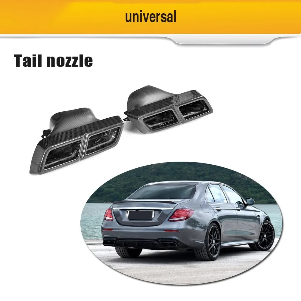 Dry Carbon Fiber Exhaust For Mercedes-Benz W176 W204 W203 W246 GLE C63 C43 Dry Light Universal End Exhaust Tip muffler 33cm*19cm Dry Carbon Fiber Exhaust For Mercedes-Benz W176 W204 W203 W246 GLE C63 C43 Dry Light Universal End Exhaust Tip muffler 33cm*19cm