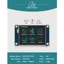 Nextion NX3224T028-2," интеллектуальный Полноцветный сенсорный дисплей TFT lcd модуль Nextion Базовая Серия lcd сенсорный дисплей