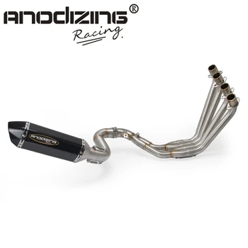 

Motorcycle Full Exhaust System Slip On Header Pipe Front Pipe For HONDA CBR650F CB650F CB 650 F CBR 650F 2014-2019 with Exhaust
