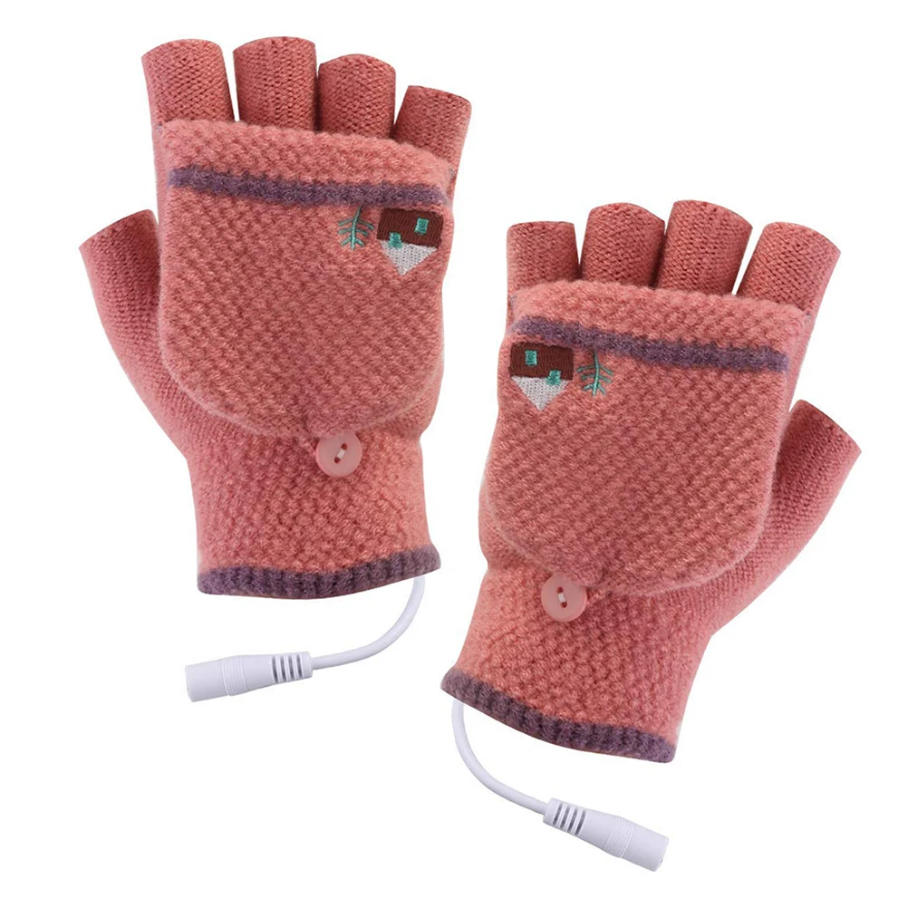 USB Heated Gloves Mitten Winter Hands Warm Laptop Gloves Full & Half