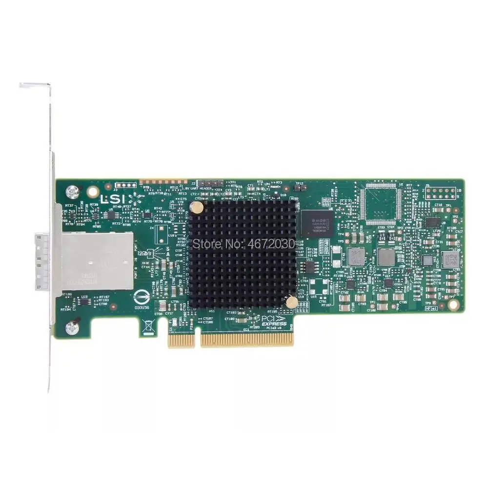 Новый 8-портовый хост-адаптер Broadcom Avago LSI SAS 9300-8E SFF8644 без кэш-памяти HBA PCI-E3.0 x8 карта