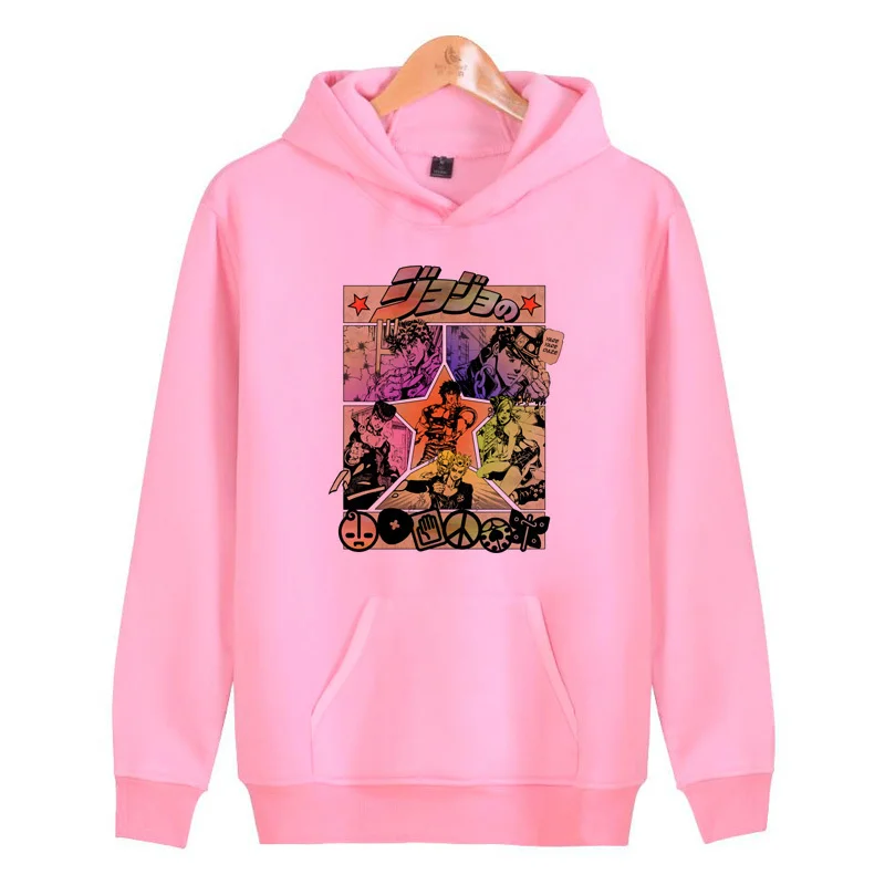 

jojo bizarre adventure hoodies sweatshirts streetwear male pullover men/women hoddies harajuku hop hip homme J1464