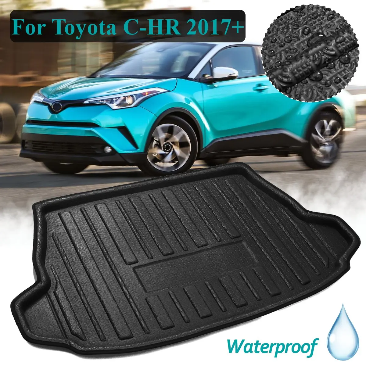 

For Toyota C-HR CHR 2017+ Rear Trunk Cargo Boot Liner Tray Floor Mat Trunk Liner Boot Cargo Mat Tray Floor Carpet