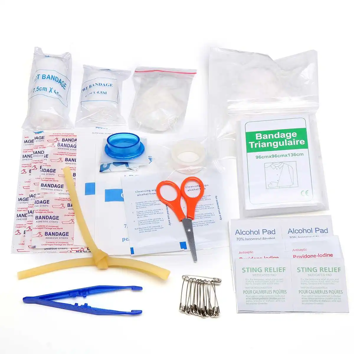51 piezas seguro Camping senderismo coche primero ayuda caja de Kit de emergencia médica Kit Pack de tratamiento al aire libre supervivencia en la naturaleza