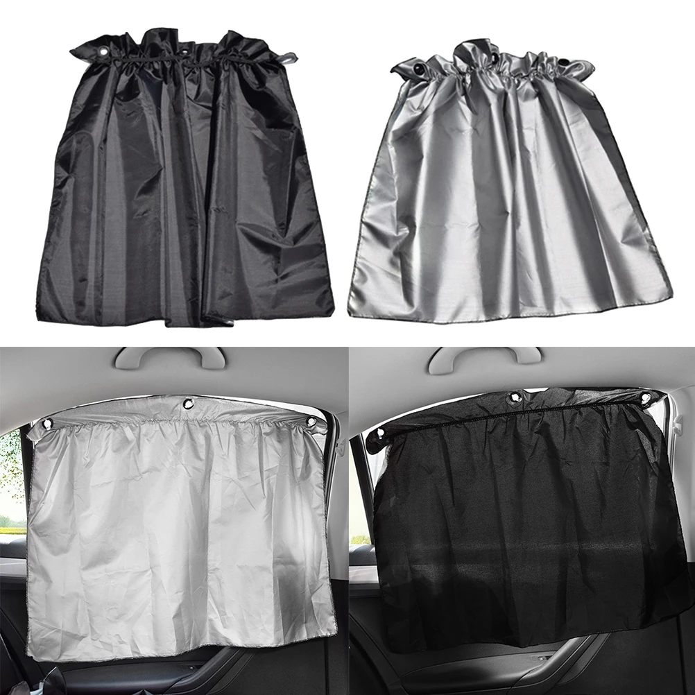 2Pcs Car Window Sun Shade Protection Auto Suction Cup Sunshades Block