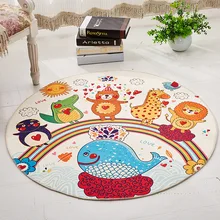 Мультфильм пол круглый коврик для гостиной волшебный круг олень Кит Дети спальня коврик игровой наружные коврики домашний Текстильный коврик