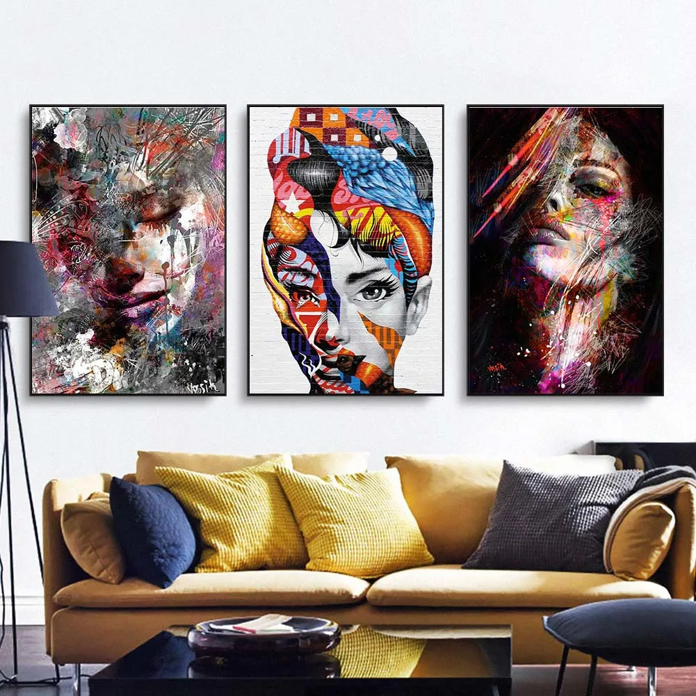

Minimalist Nordic Cartoon Animals Oil Painting on Canvas Posters Home Decor Frameless Wall Art Painting Nursery Wall Pictures