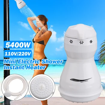 

ST-03 3800W~5400W 110V/220V Electric Shower Head 3 Temperature Instant Hot Water Heater Hose Bracket