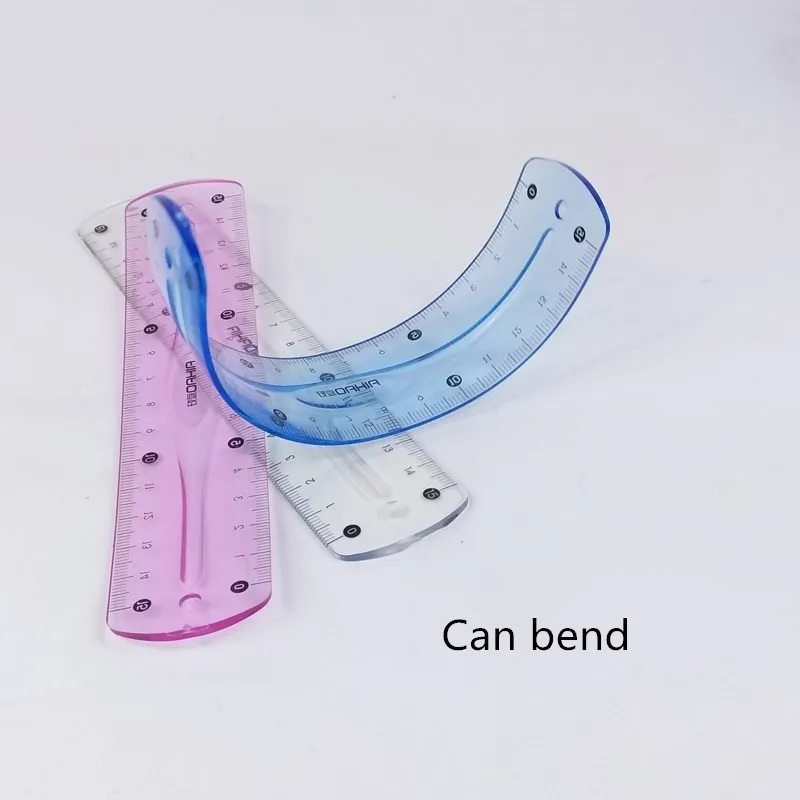 

1pc Cute Can Bend Ruler Student Prizes Korea Creative Stationery Wholesale 15cm Rulers For School Supplies 06023