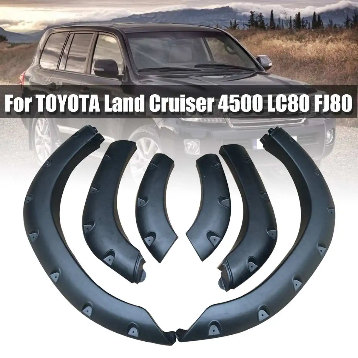 

1 Set Wheel Arch Cover Trim Protector Fender Flare for TOYOTA for Land Cruiser 4500 LC80 FJ80 Car Body Kits Accessories