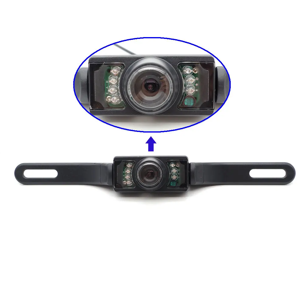 Gianloon Night Vision Car Rear View Camera License Plate Frame Reverse Backup Auto Waterproof with 8 LEDS | Автомобили и