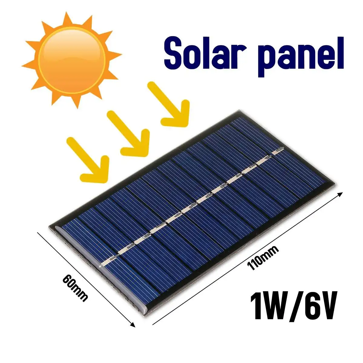 

LEORY 6V 1W DIY Solar Panel 60*110mm Polycrystalline Portable Mini Module Panel System Epoxy Board for Learning