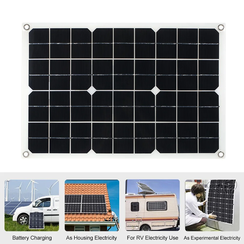 

10W 18V High Conversion Rate Solar Panel System Flexible Solar Panel Battery Dual Output Solar Power Energy With USB Interface
