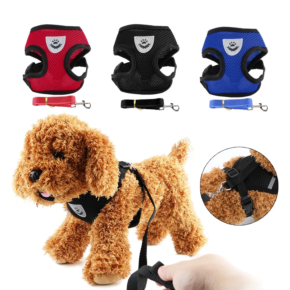 

Adjustable Vest Polyester Pet Collars Soft For Small Medium Dog Dog Cat Mesh Harness