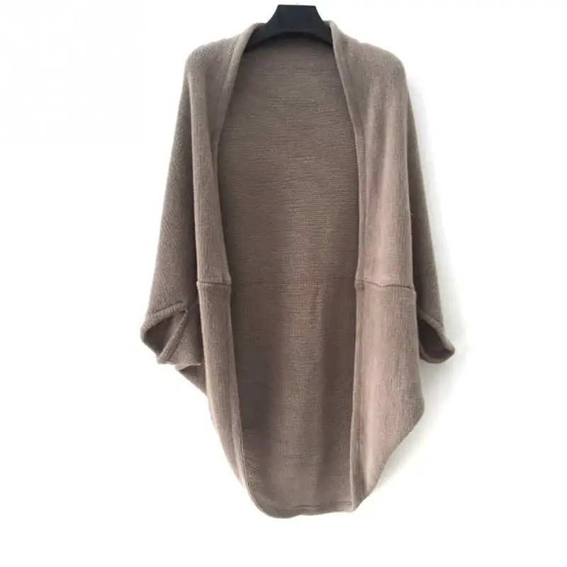 

Autumn Winter Spring Women Irregular Oversized Batwing Sleeve Knitted Sweater Tops Loose Cardigan Outwear Coat Shawl