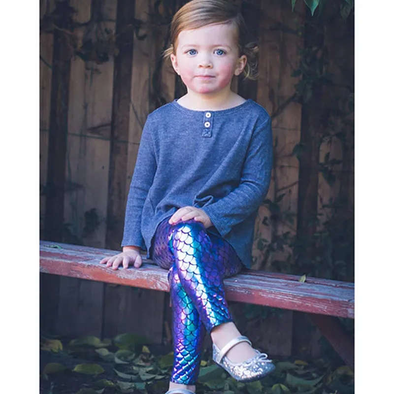 Girls Simulation Mermaid Cute Pants Leggings Colorful Digital Printing Summer Style Child Leggings Trouser Bottoms Girls Simulation Mermaid Cute Pants Leggings Colorful Digital Printing Summer Style Child Leggings Trouser Bottoms
