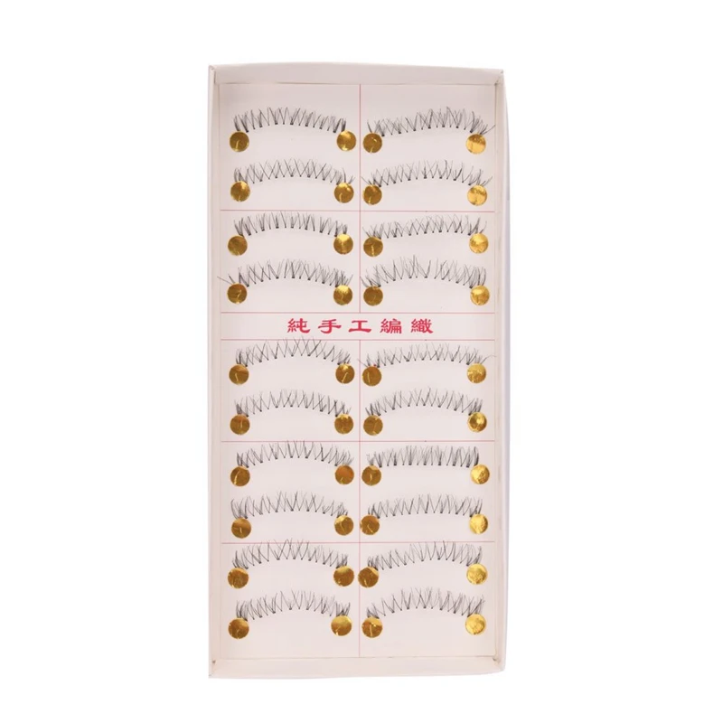 10 Pairs of 8mm Cross Style Makeup Cosmetic Reusable Bottom Lower False Eyelashes Fake Eye Lash