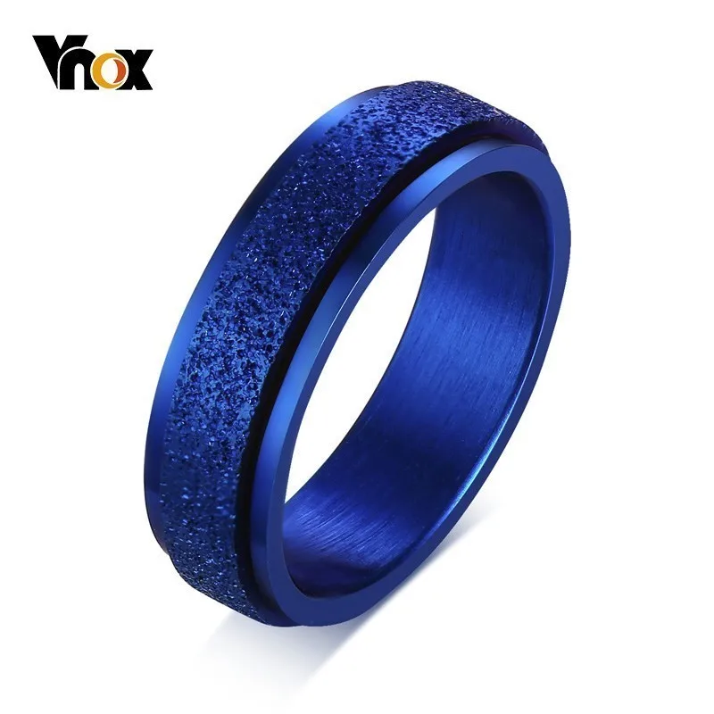 

Vnox 6mm Dual Layer Rotatable Band for Men Women Rings Gold Color Matte Surface Stainless Steel Anel