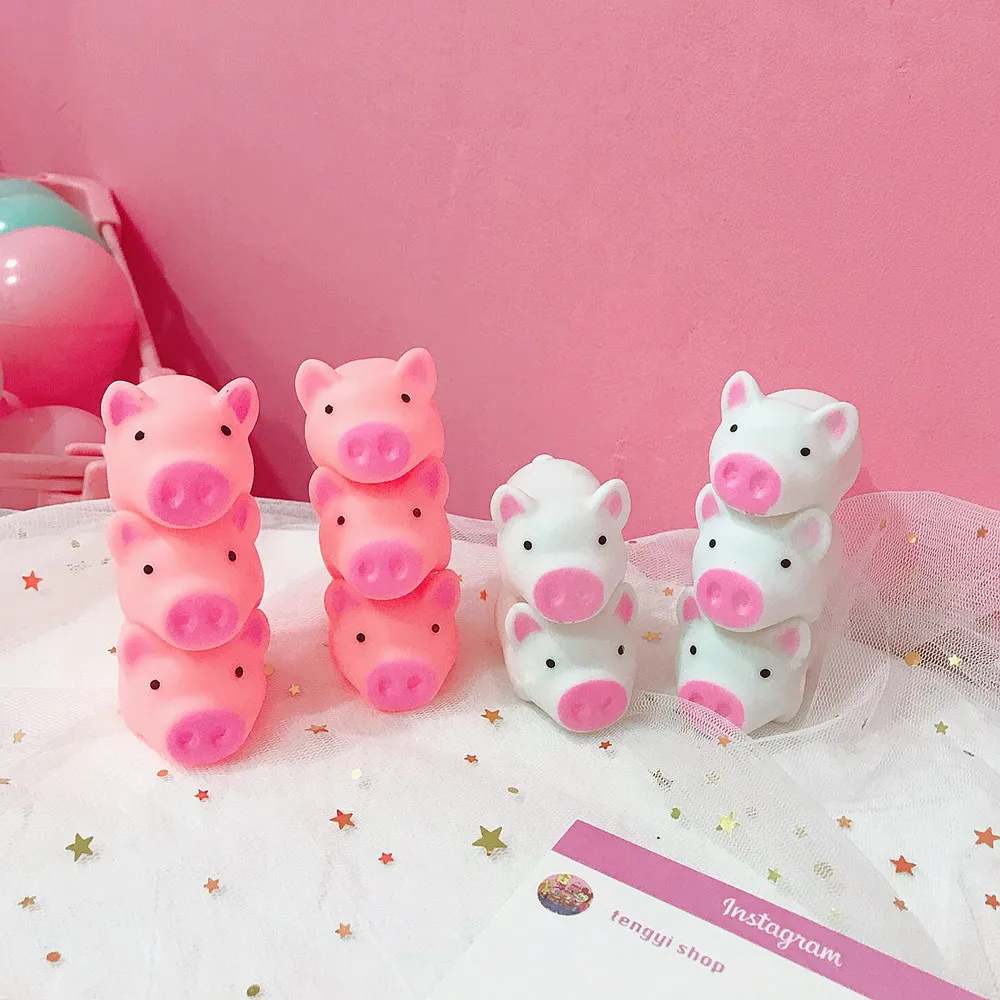 

New Squishying Pink Pig Cartoon Soft Cute Animal Squeeze Sound Squeezing Called Slow Rising Decompression Toy