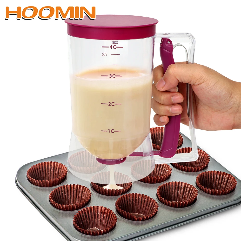 

HOOMIN Cream Speratator Measuring Cup For Cupcakes Pancakes Cookie Cake Muffins Batter Flour Paste Dispenser Baking Tools 900ml