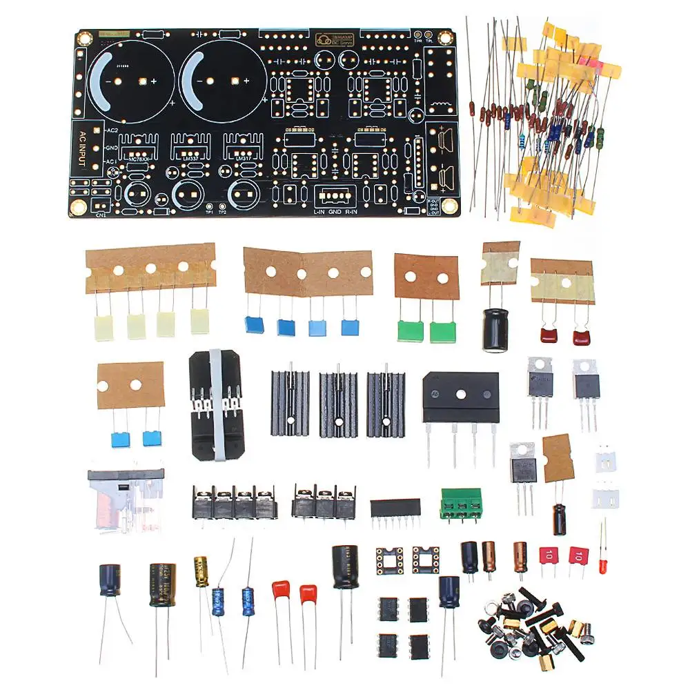 LEORY Высокая мощность DIY LM3886 усилитель мощности плата Комплект DC Servo 5534 независимый