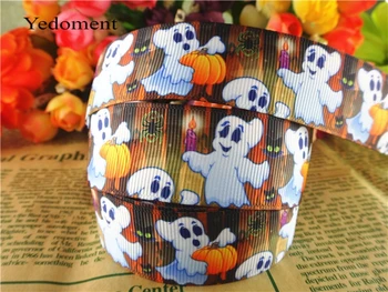 

15080604, 1'' (25mm) 10 yards Halloween printed grosgrain ribbons boo spooky ribbon hair accessories tape