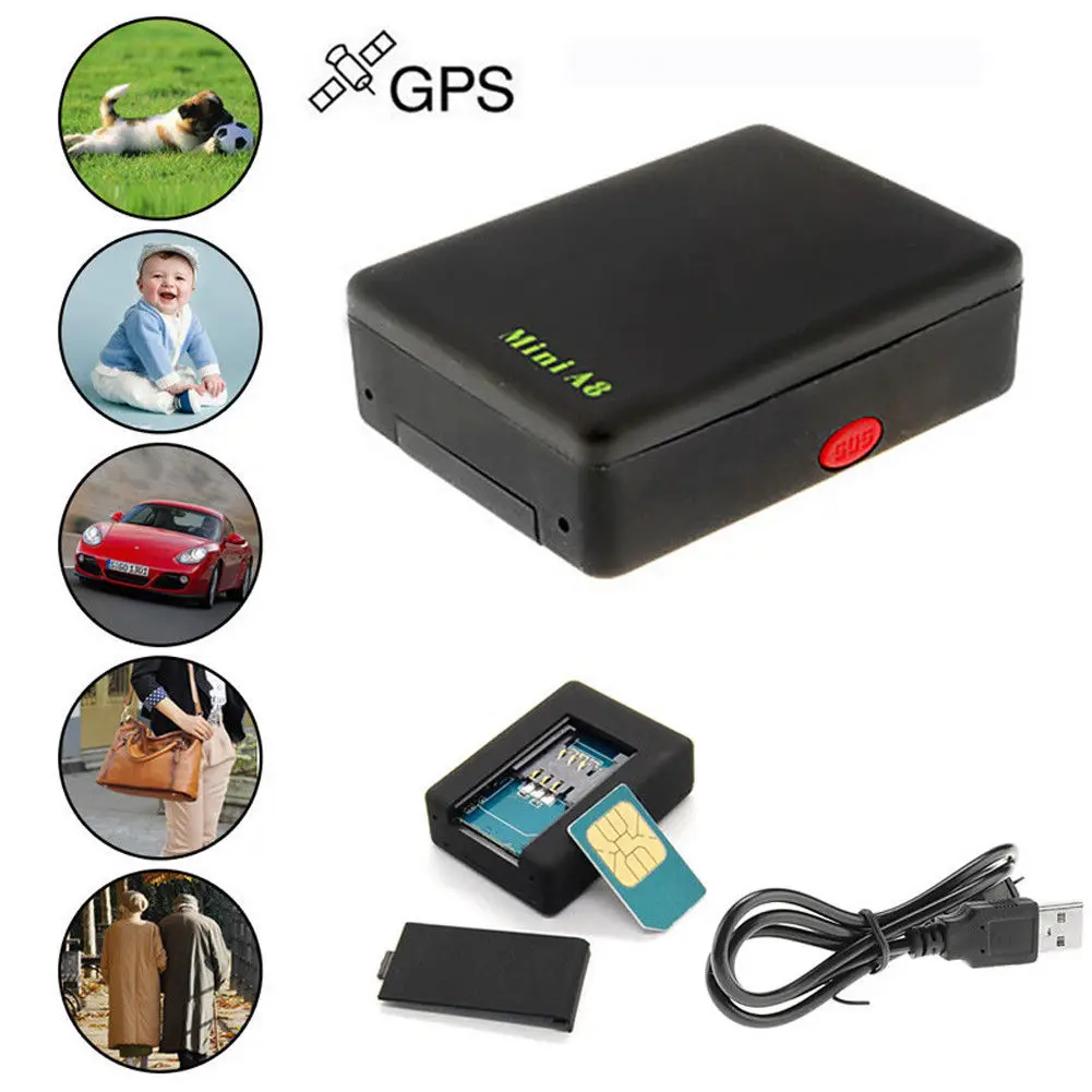Горячая A8 Мини реальном времени трекер локатор автомобилей Дети Pet GSM/GPRS/gps шпион устройства слежения