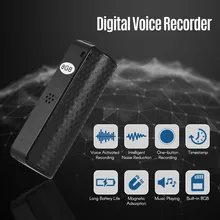 Портативный Мини цифровой диктофон MP3 плеер Профессиональный Магнитный диктофон шумоподавление