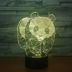Лампы-ночники Touch Usb Таблица Lampara Красочные Домашний Декор панда светодио дный LED 3D ночник для маленьких детей подарок подарки Luminaria