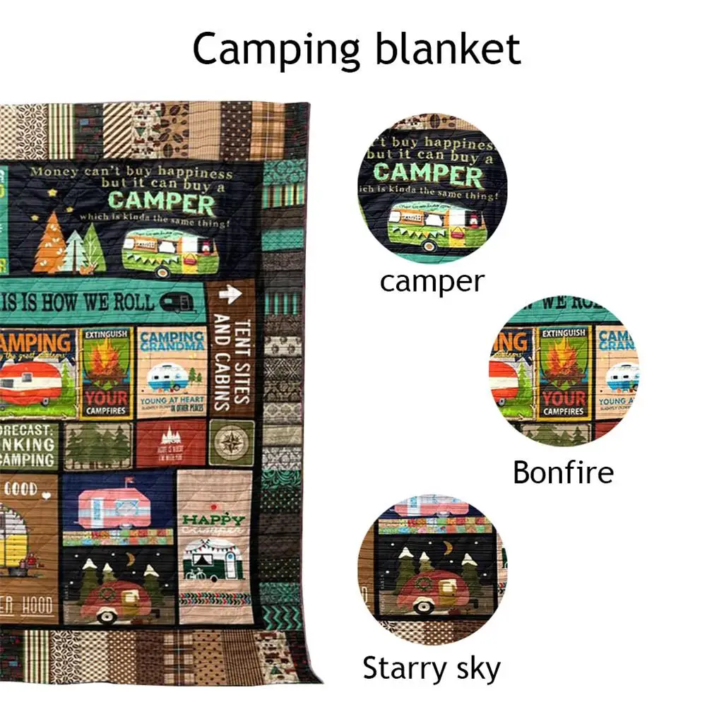 Concerts 3D Printed Blanket Style 1 Outdoor Down Camping Blanket for Traveling Picnics This is How We Roll Camping Blanket Quilt Beach Trips