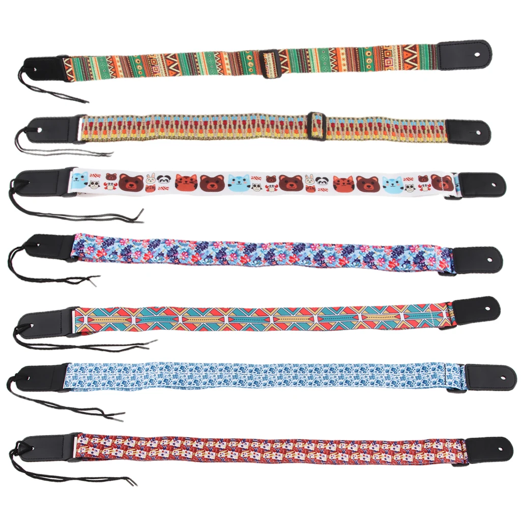 

Tooyful Adjustable T/C Shoulder Strap Belt Printing Pattern for Ukulele Hawaii Guitar Accessory