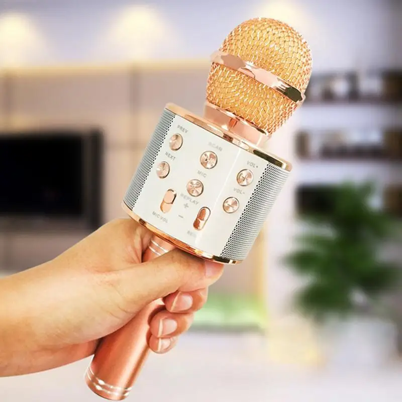 Bluetooth беспроводной микрофон караоке машина для детей портативный ручной домашний KTV микрофон Mikrafon детские игрушки