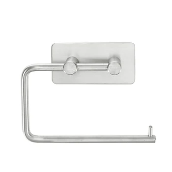 

Self Adhesive 304 Stainless Steel Toilet Paper Holder Storage Bathroom Kitchen Paper Towel Dispenser Stick On Sticky Tissue Roll