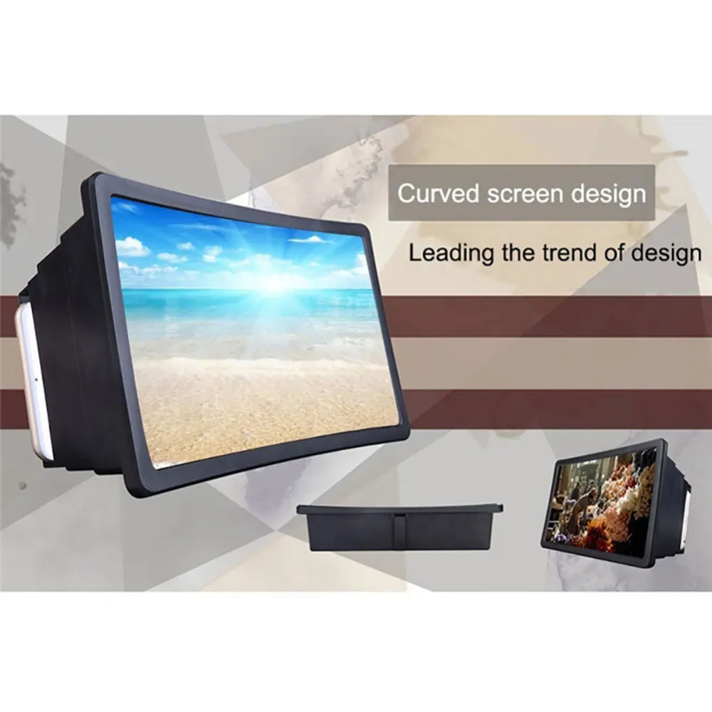  KISSCASE 3D HD Mobile Phone Screen Amplifier Cell Phone Foldable Phone Screen Video Magnifier Video