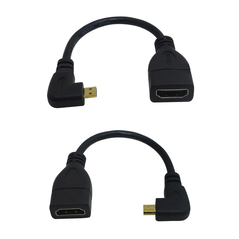 15 см 90 градусов Micro HDMI правой кнопкой мыши по отношению к Мужской к HDMI Женский кабель адаптер конвертер 1080P
