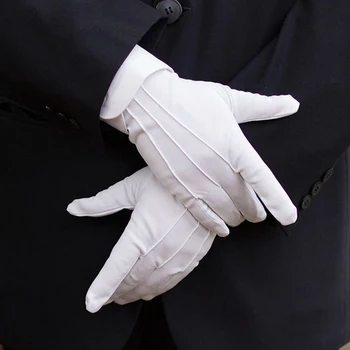 

1 Pair Formal Gloves for Tuxedo Honor Guard Parade Inspection Collection Serve