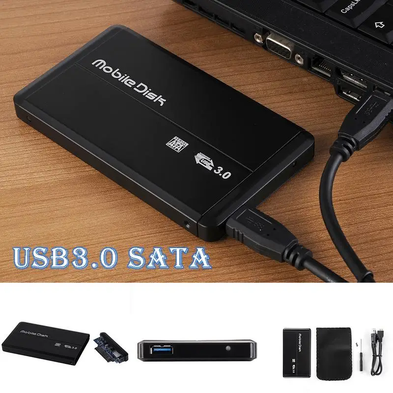 

Fast Speed USB3.0 SATA SSD sata box Cases 2.5" Hard Drive Alluminio External Enclosure laptop hard drive hdd for Windows/Mac os
