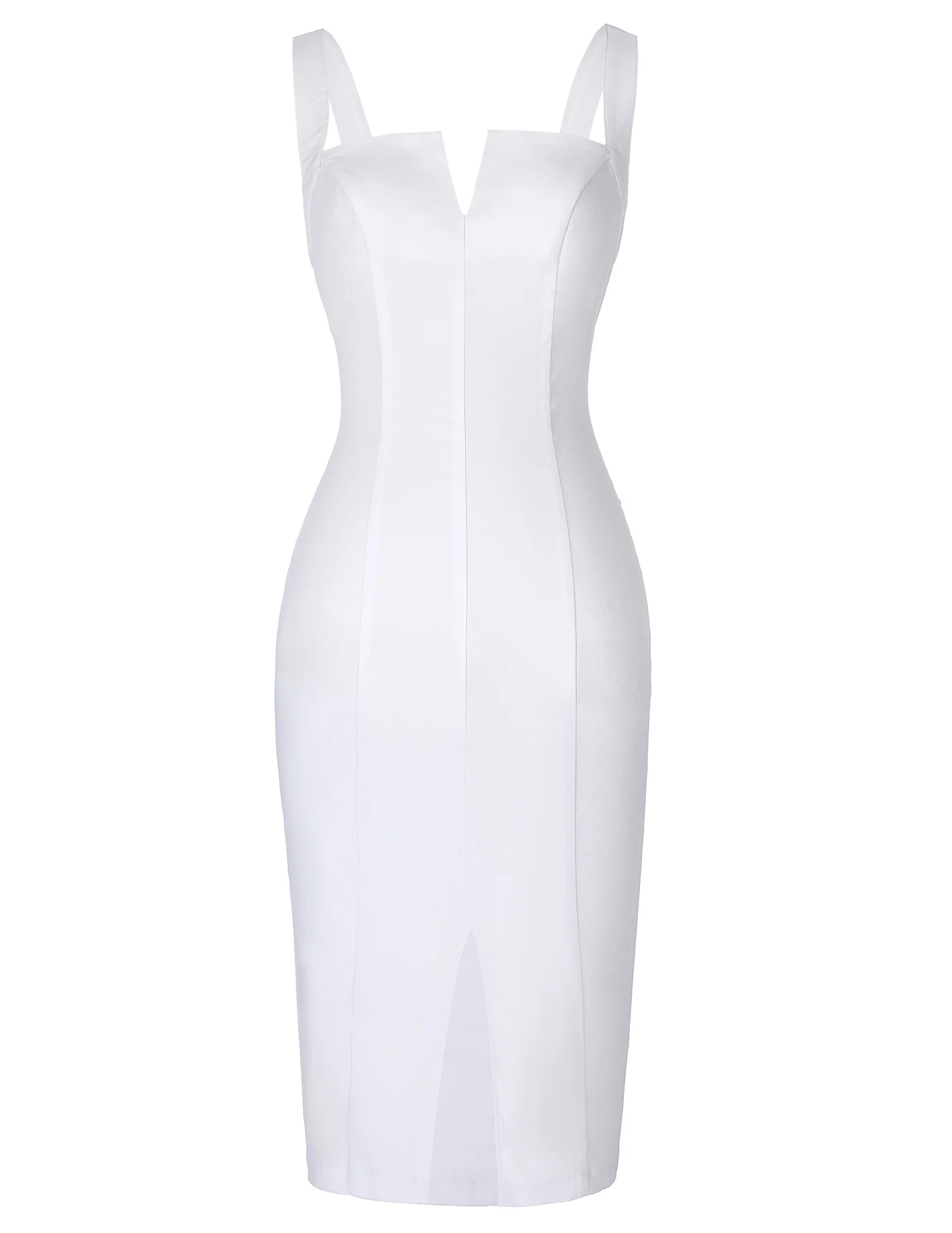 

Kk Sexy Womens Slim Fit Bodycon Center Front Split Elastic Party Pencil Dress Q