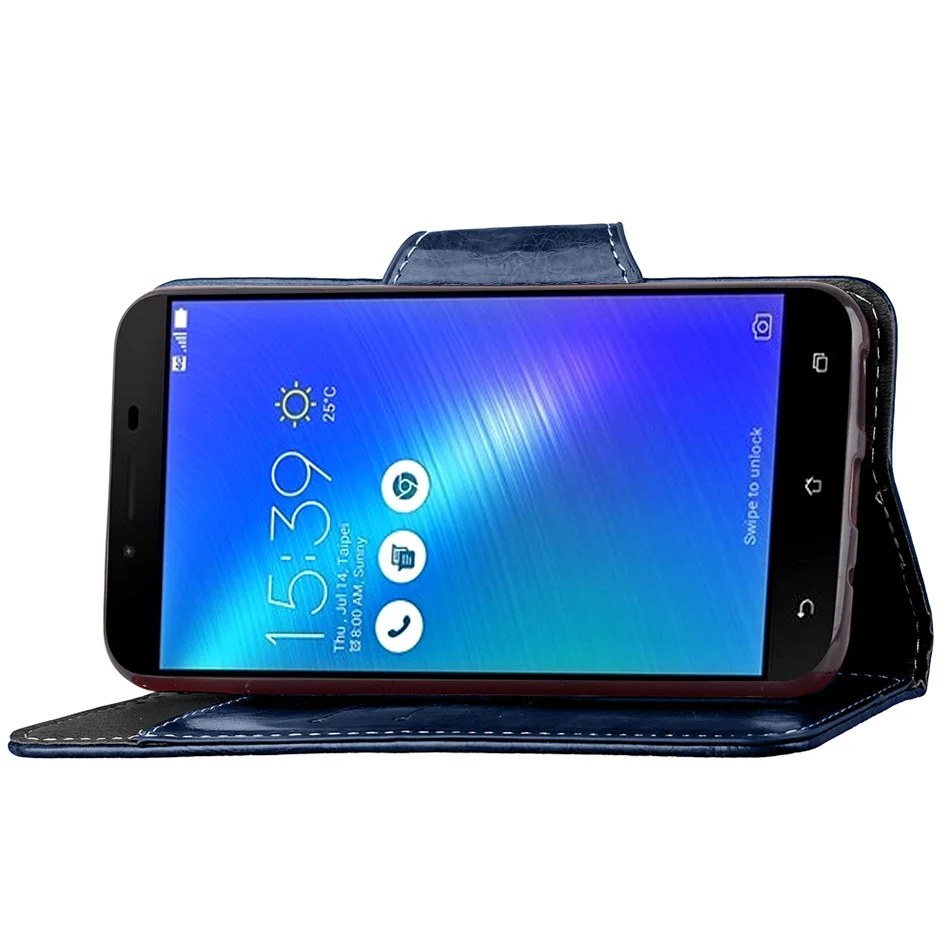 Кожаный чехол кошелек в ретро стиле для Asus ZenFone 3 Max ZC553KL флип деловой мобильный