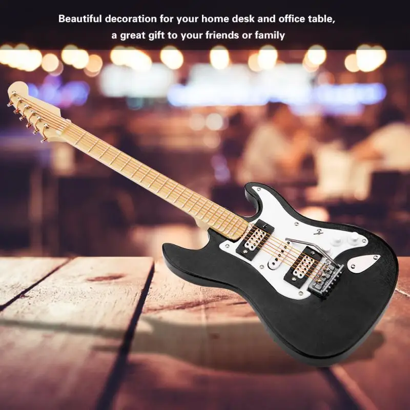 Cikonielf, изысканная деревянная мини-гитара, Модель дисплея, украшения для дома, кофейня, украшение, гитара, модельные украшения