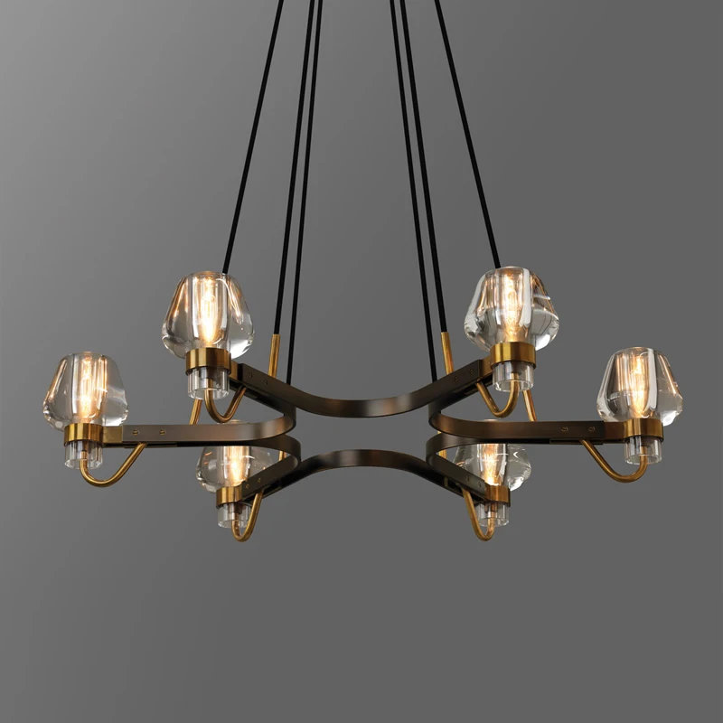 K9 Хрустальная люстра Lustre лофт большая Vintag Led гостиная люстры ресторан шнур