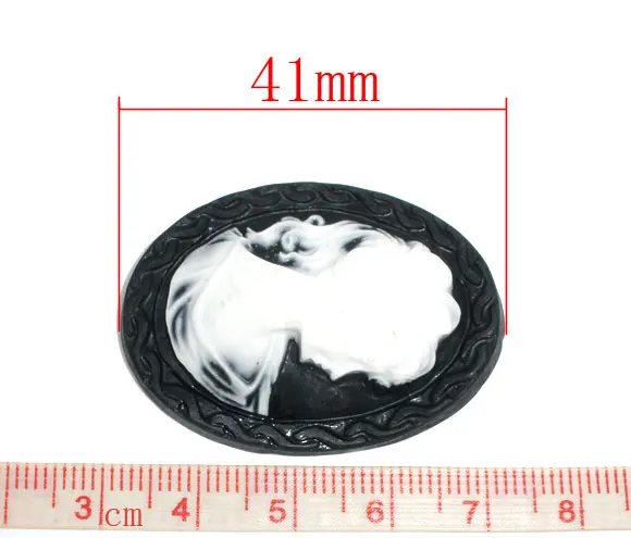 Милые женские Овальные камео декорации из полимера 10 дюймов (B06695)|jewelry supplies wholesale