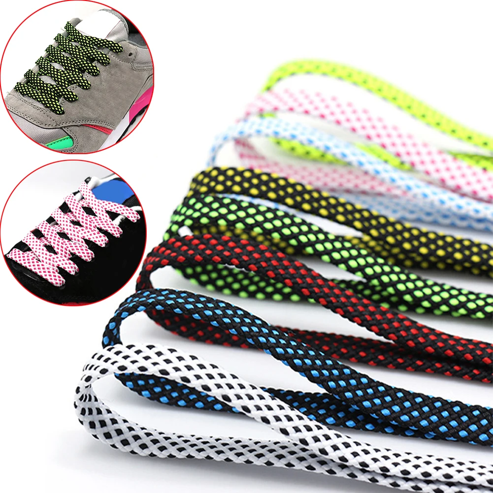 

1 Pair 100Cm Flat Shoelaces Patchwork Two-Color Casual Sneakers Shoelace Wear Resistant 2019 New Anti-Dirty Unisex Shoe Rope