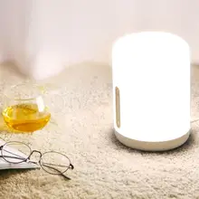 Xiao mi jia прикроватная лампа 2 умный светильник Голосовое управление сенсорный выключатель Светодиодная лампа mi Home App